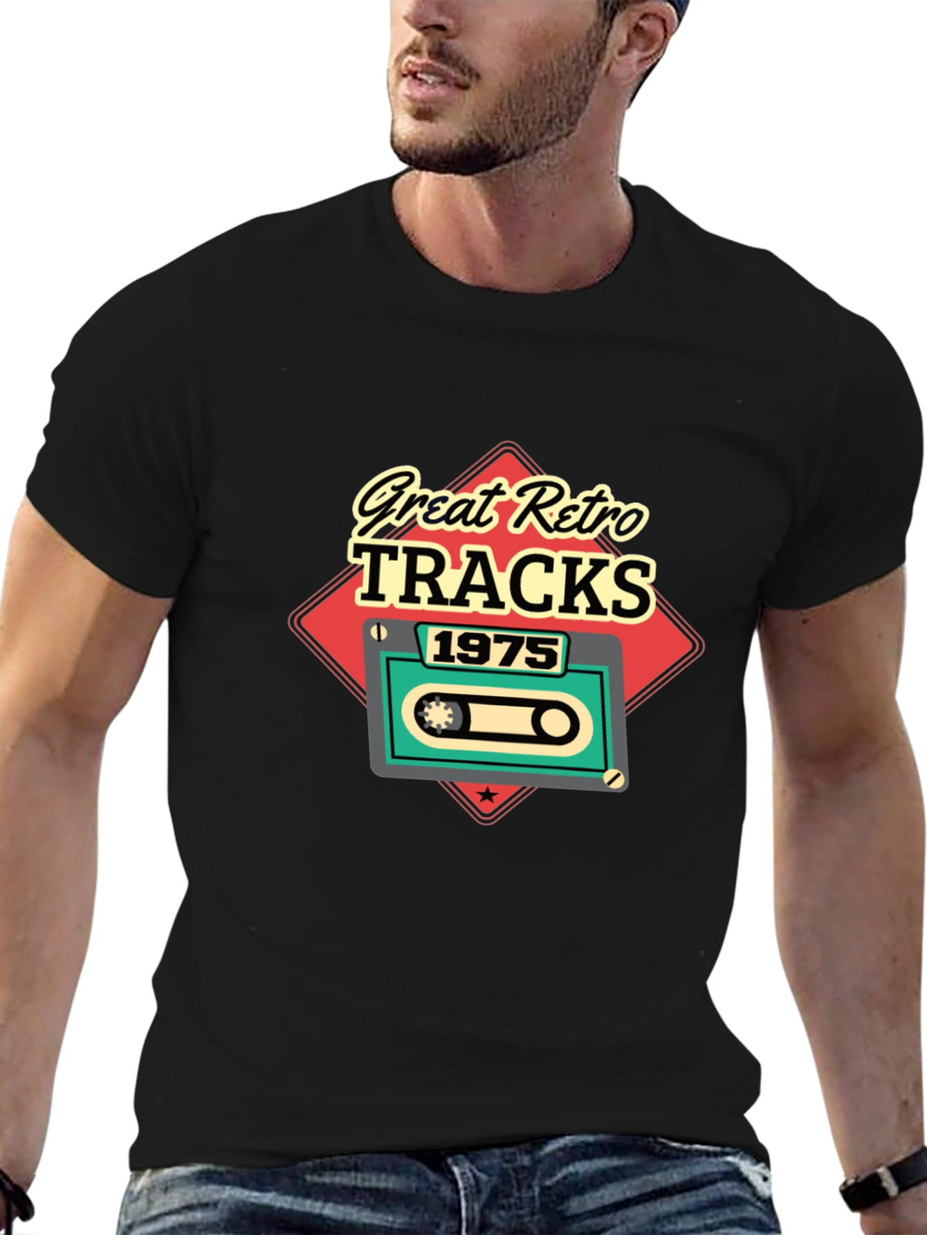 Great Retro Tracks 1975 Graphic T-Shirt
