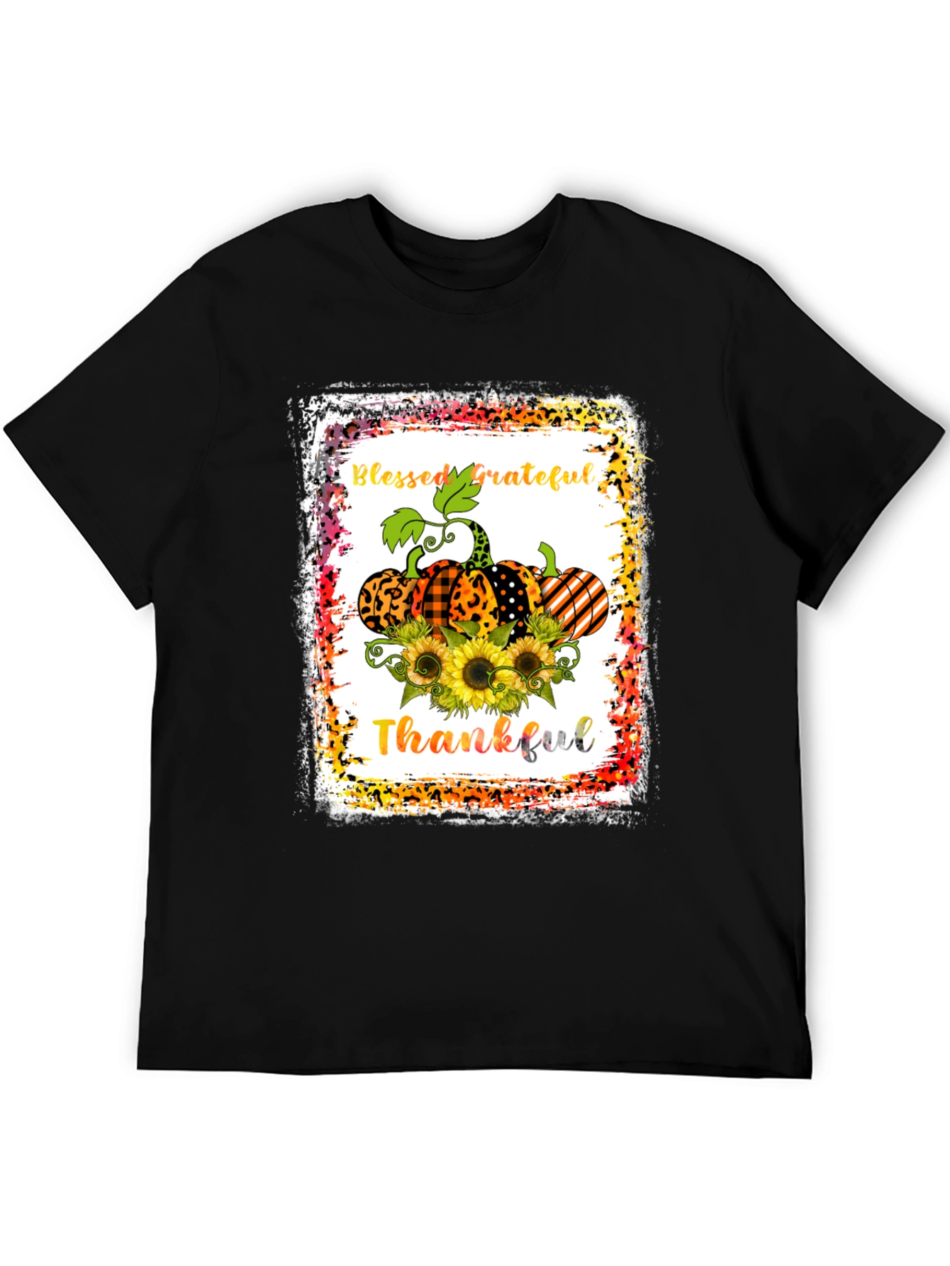 Blessed Grateful Thankful Pumpkin T-Shirt