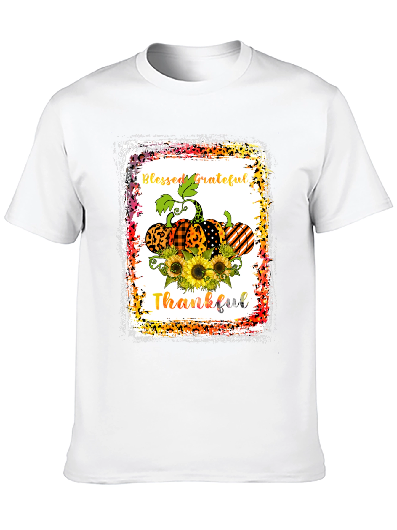 Blessed Grateful Thankful Pumpkin T-Shirt