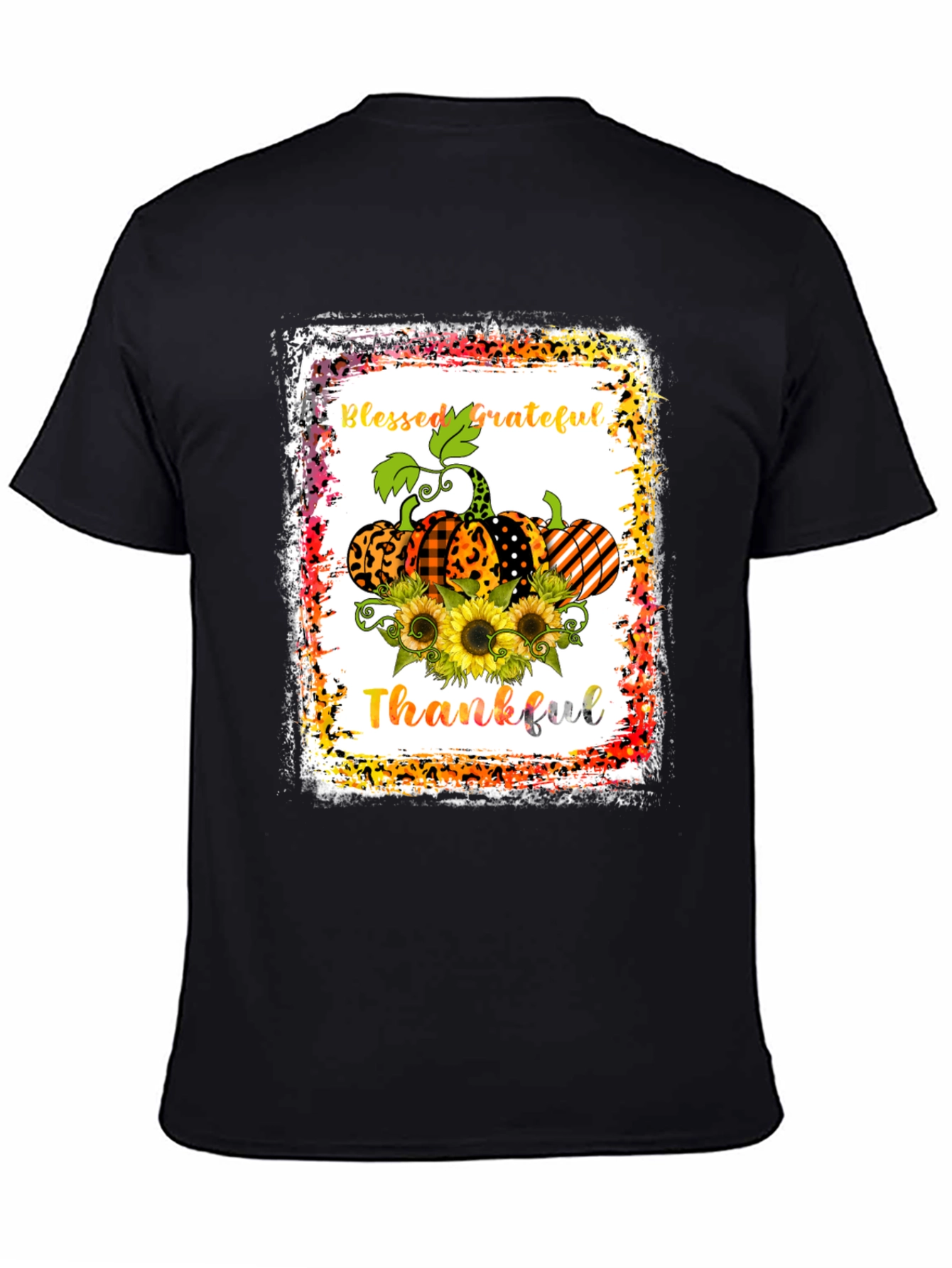 Blessed Grateful Thankful Pumpkin T-Shirt