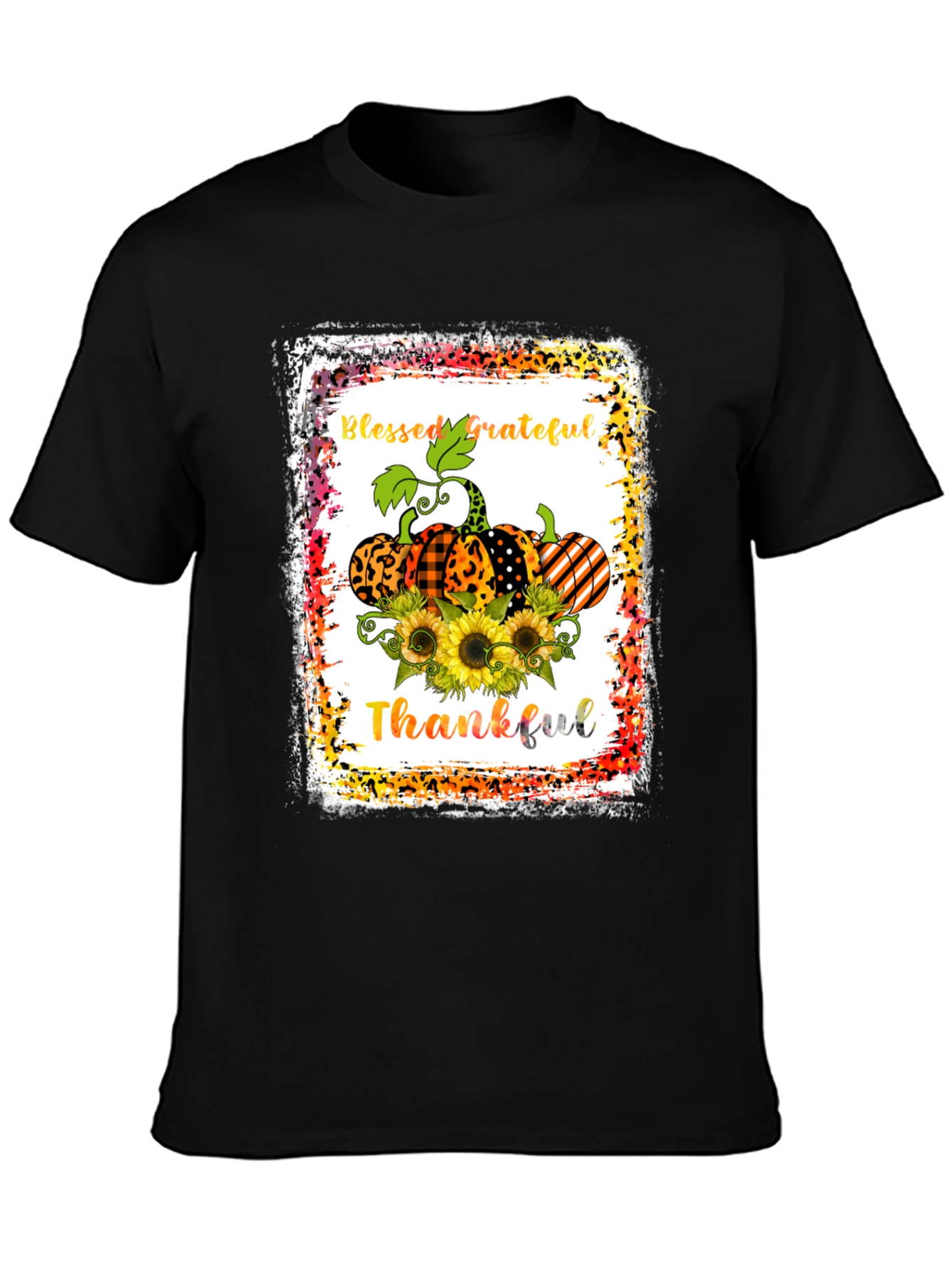 Blessed Grateful Thankful Pumpkin T-Shirt