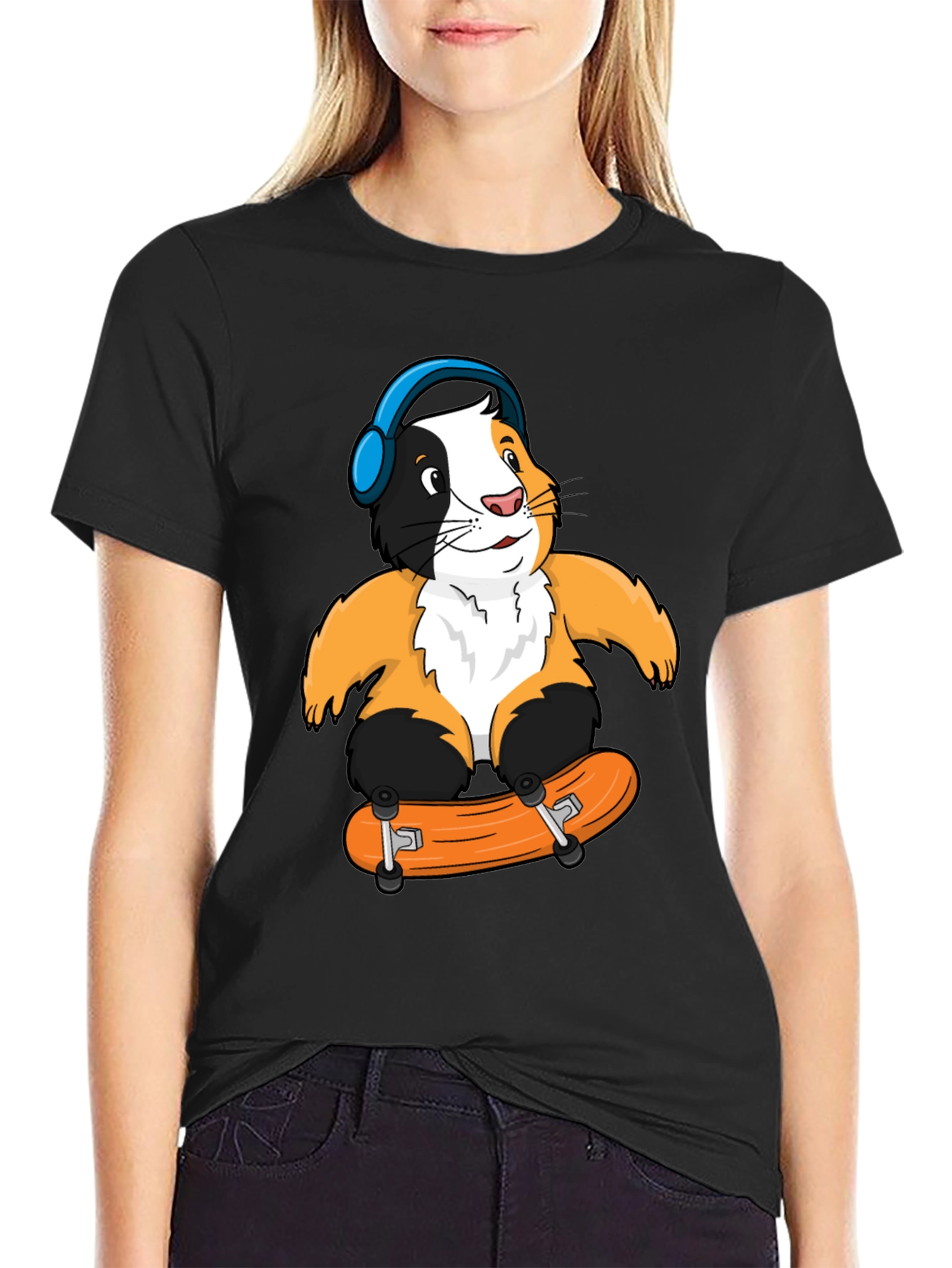 Guinea Pig Skateboarder T-Shirt