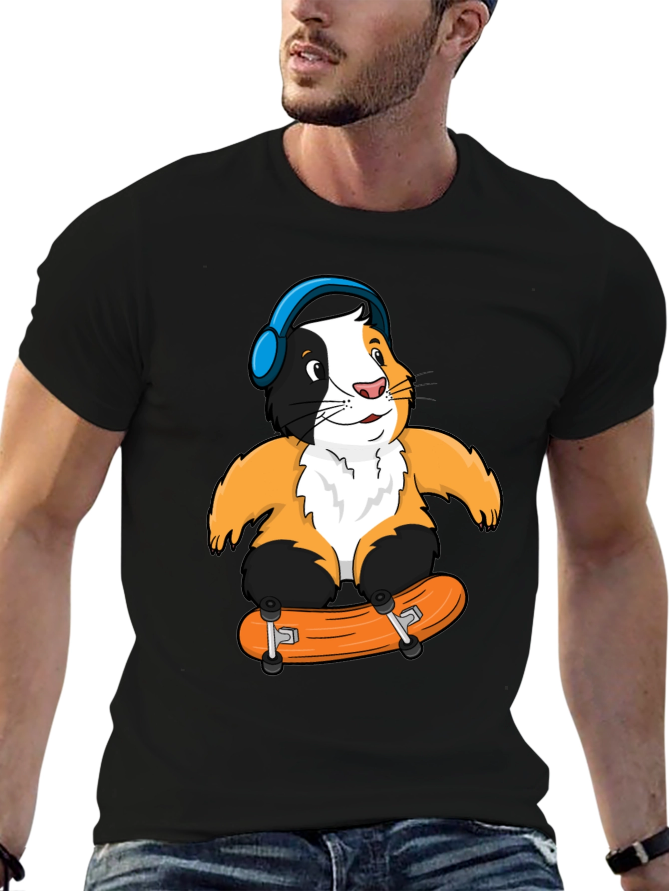 Guinea Pig Skateboarder T-Shirt