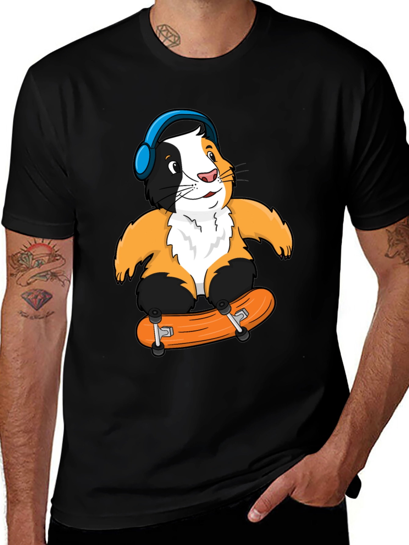 Guinea Pig Skateboarder T-Shirt