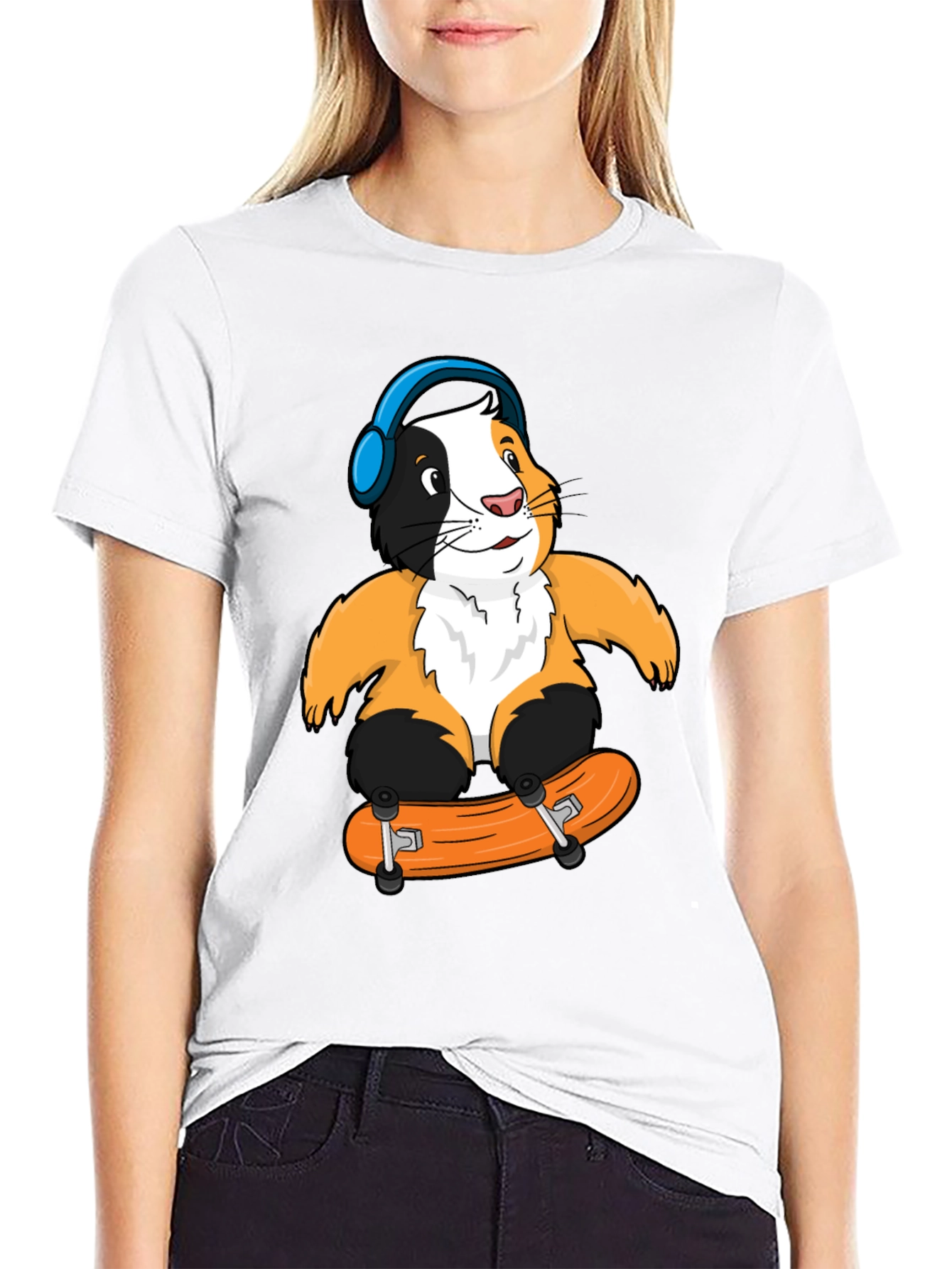 Guinea Pig Skateboarder T-Shirt