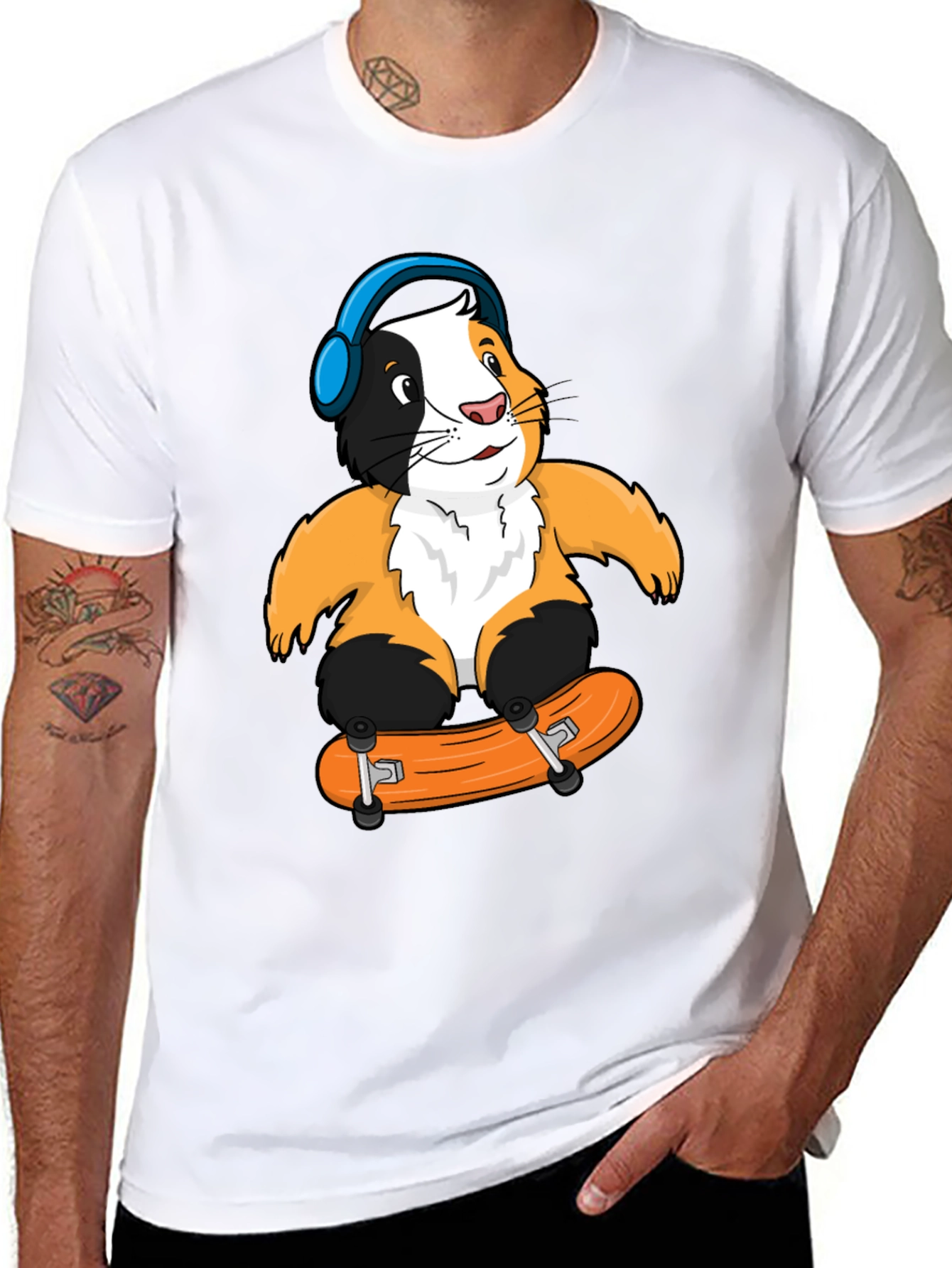 Guinea Pig Skateboarder T-Shirt