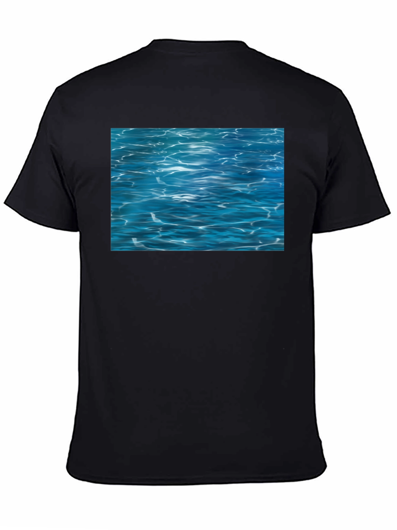 Ocean Ripples Graphic Black T-Shirt