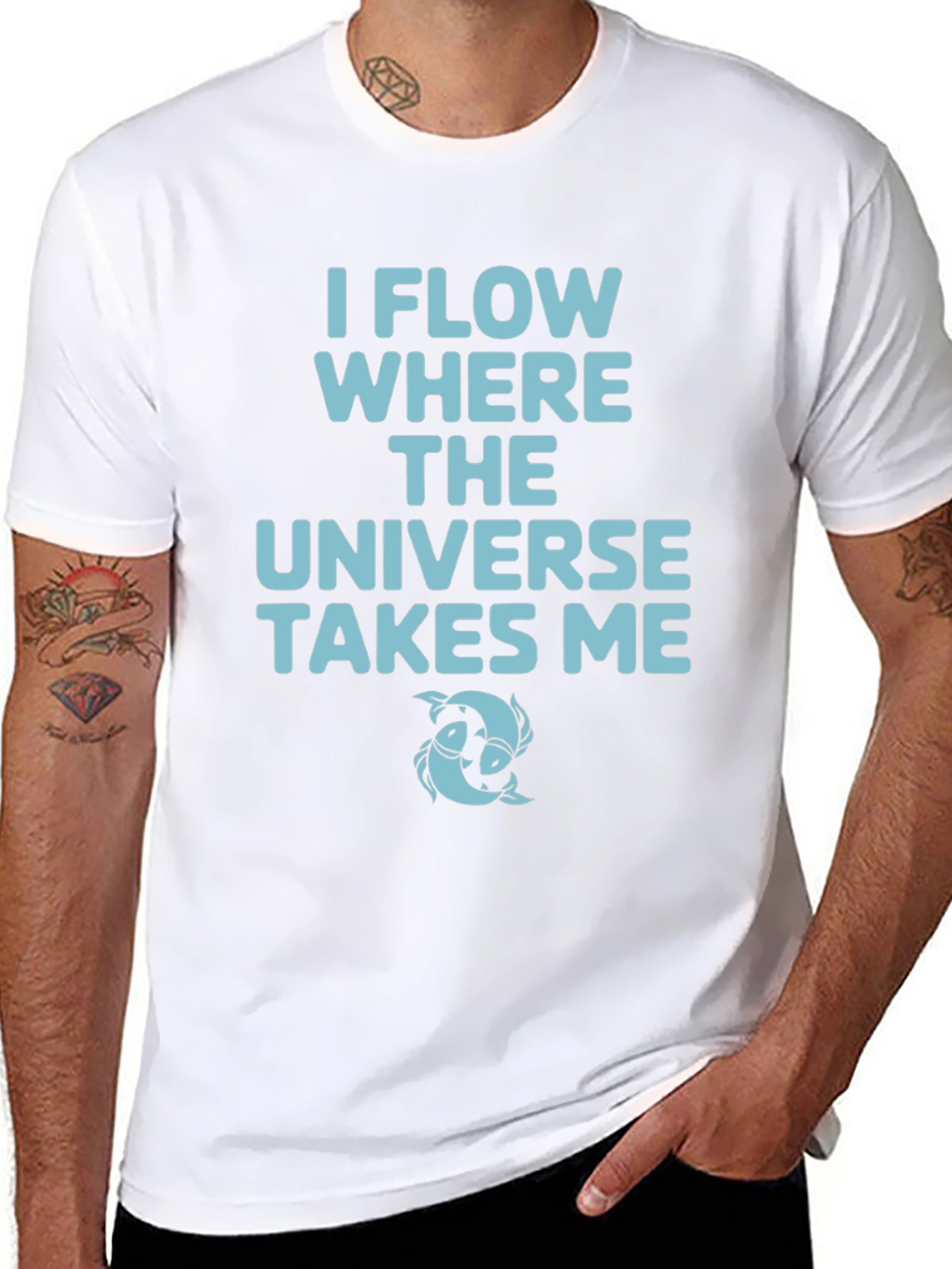 I Flow Where The Universe Takes Me Black T-Shirt