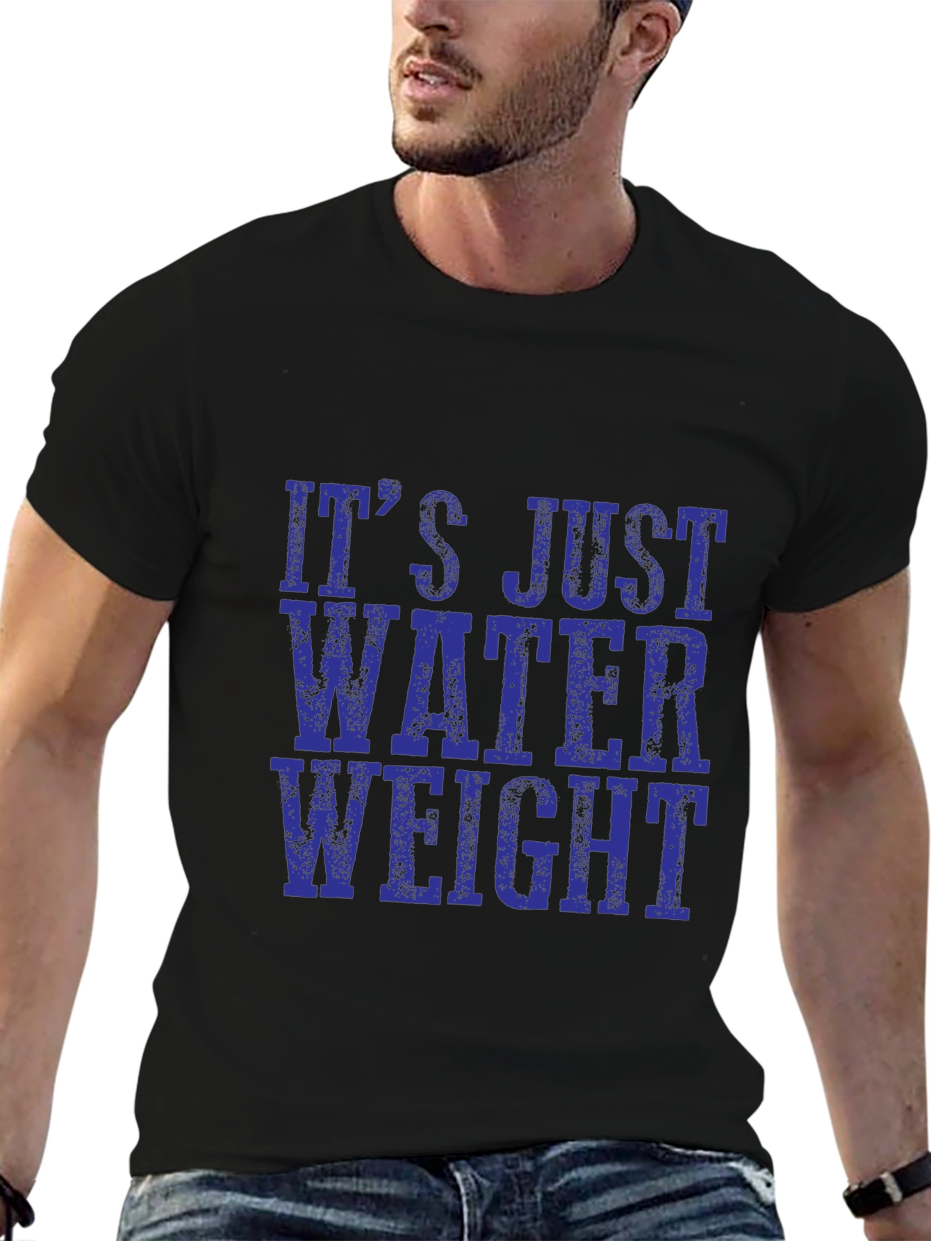 Its Just Water Weight Black T-Shirt