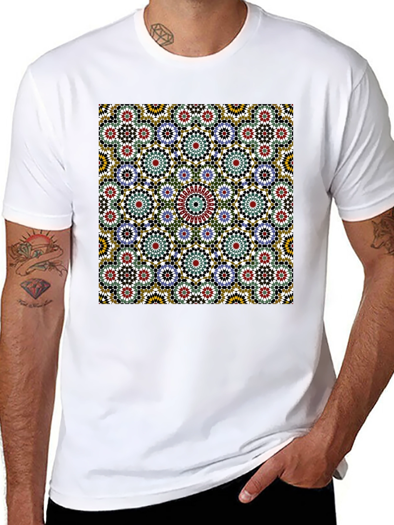 Geometric Pattern Tee - Stylish Casual Wear