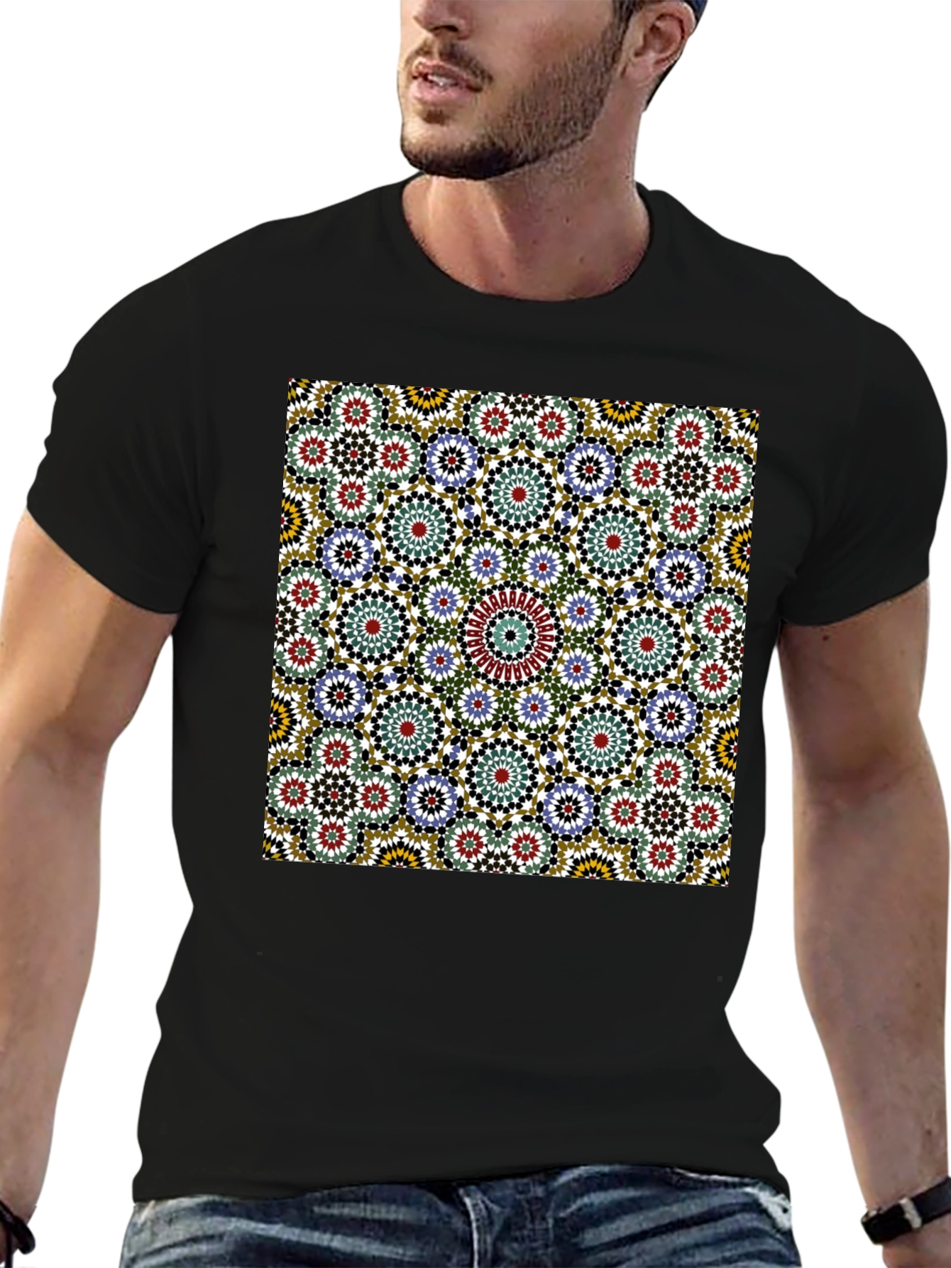 Geometric Pattern Tee - Stylish Casual Wear