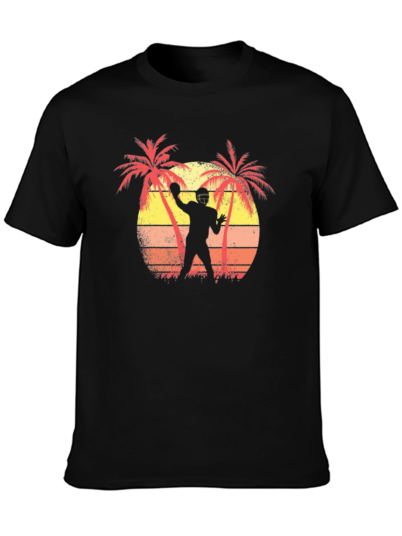 Tropical Football T-Shirt - Sunset Design