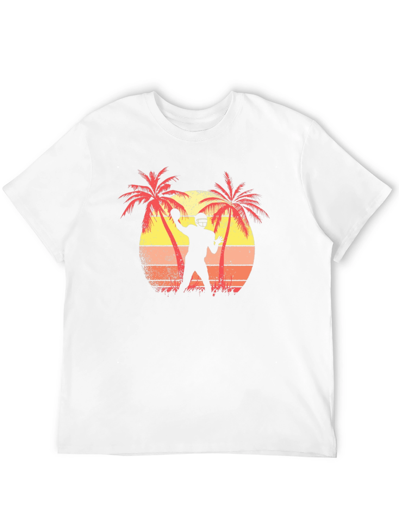 Tropical Football T-Shirt - Sunset Design