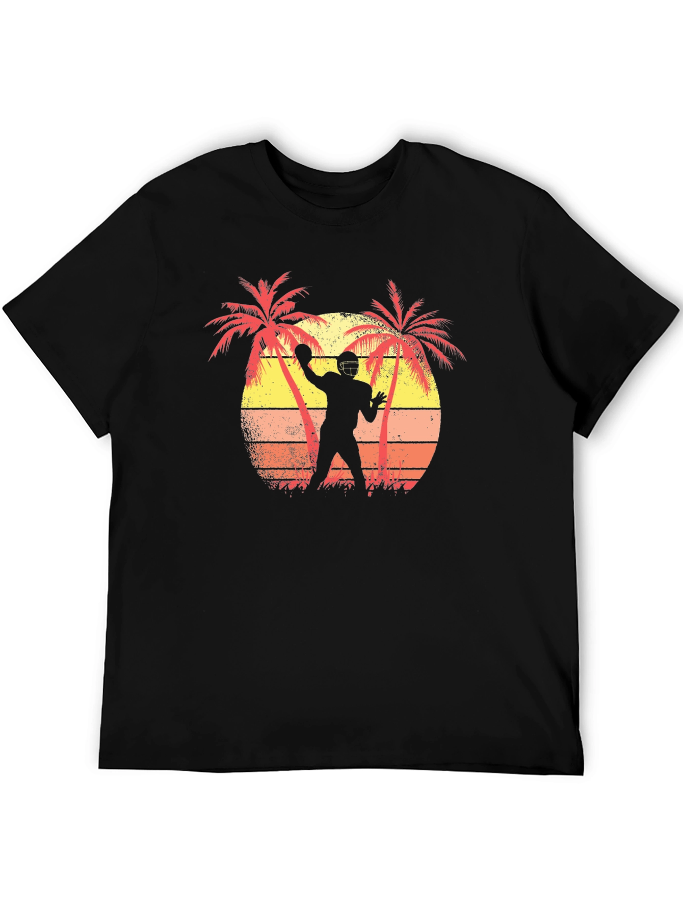 Tropical Football T-Shirt - Sunset Design