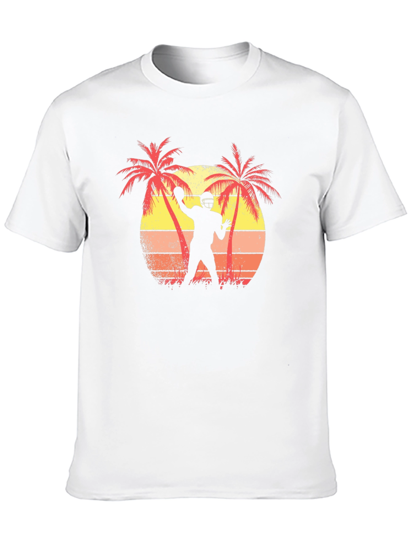 Tropical Football T-Shirt - Sunset Design