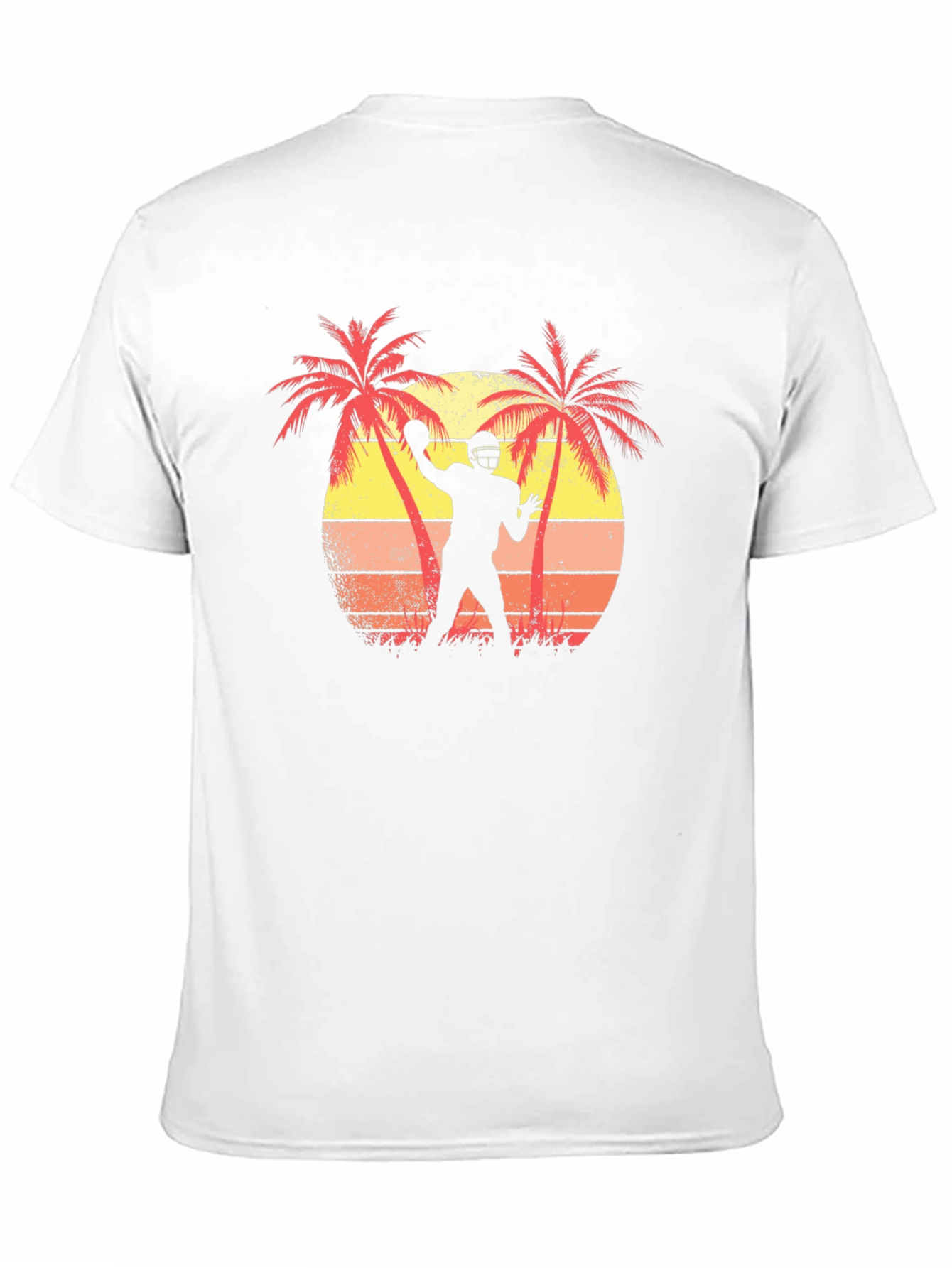 Tropical Football T-Shirt - Sunset Design