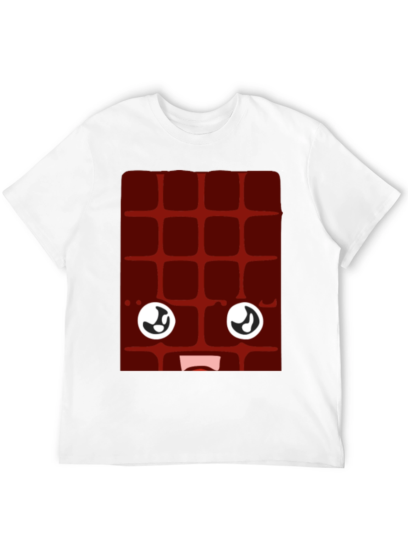 Funny Chocolate Bar Face Black T-Shirt