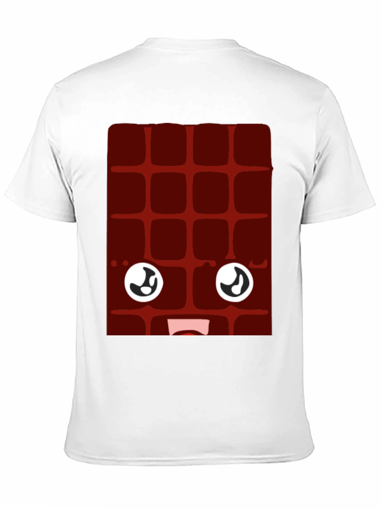 Funny Chocolate Bar Face Black T-Shirt