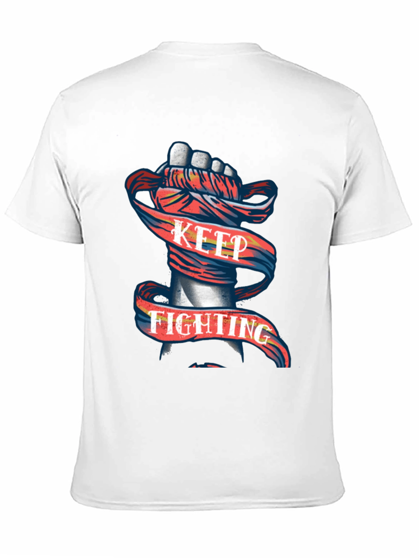 Keep Fighting Graphic Tee - Mens Black T-Shirt