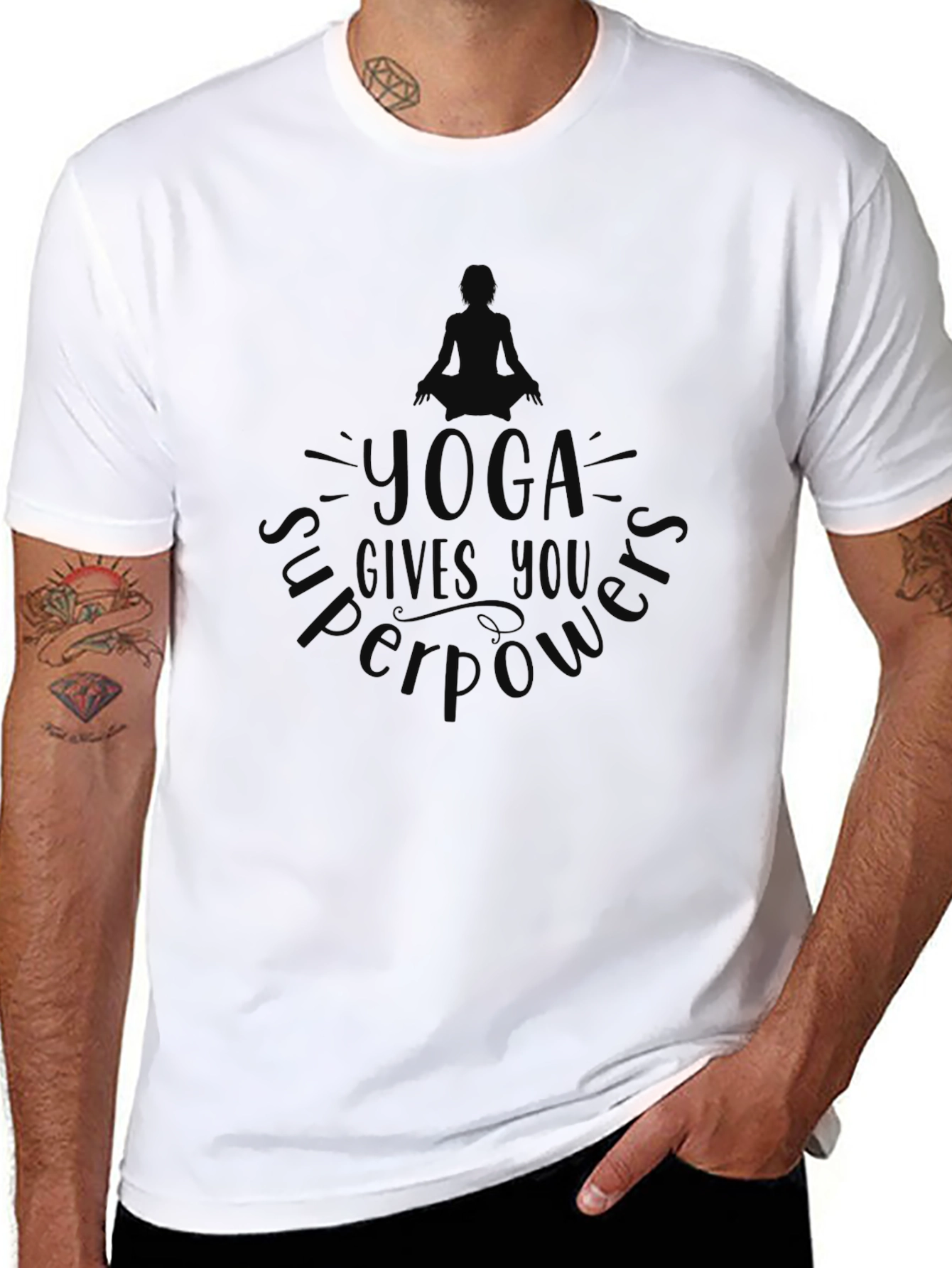 Yoga Superpowers T-Shirt - Comfortable Black Tee