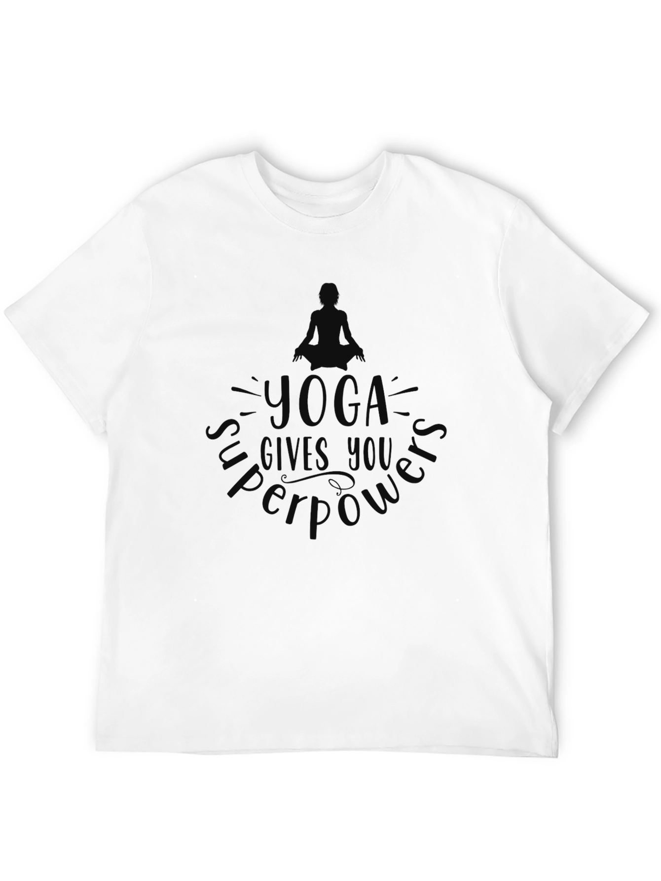 Yoga Superpowers T-Shirt - Comfortable Black Tee