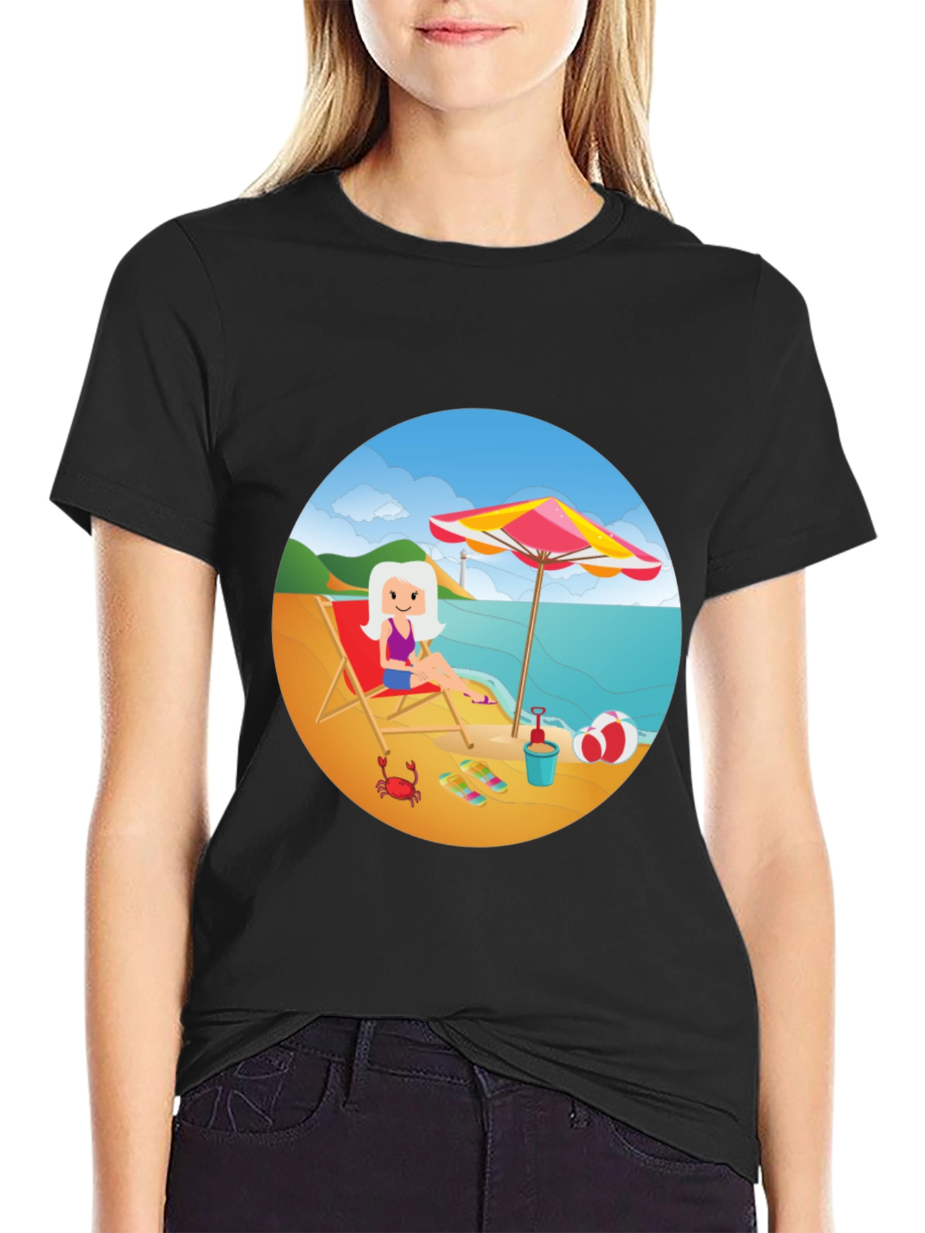 Beach Day Graphic Tee - Relaxed Summer Style