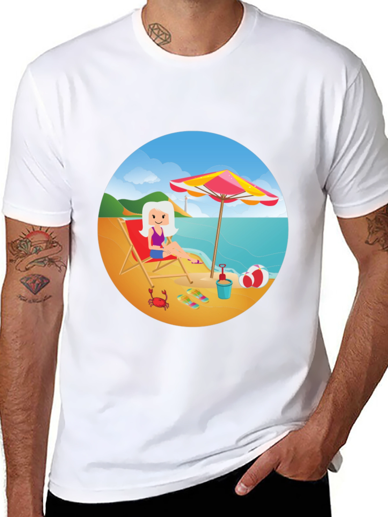 Beach Day Graphic Tee - Relaxed Summer Style