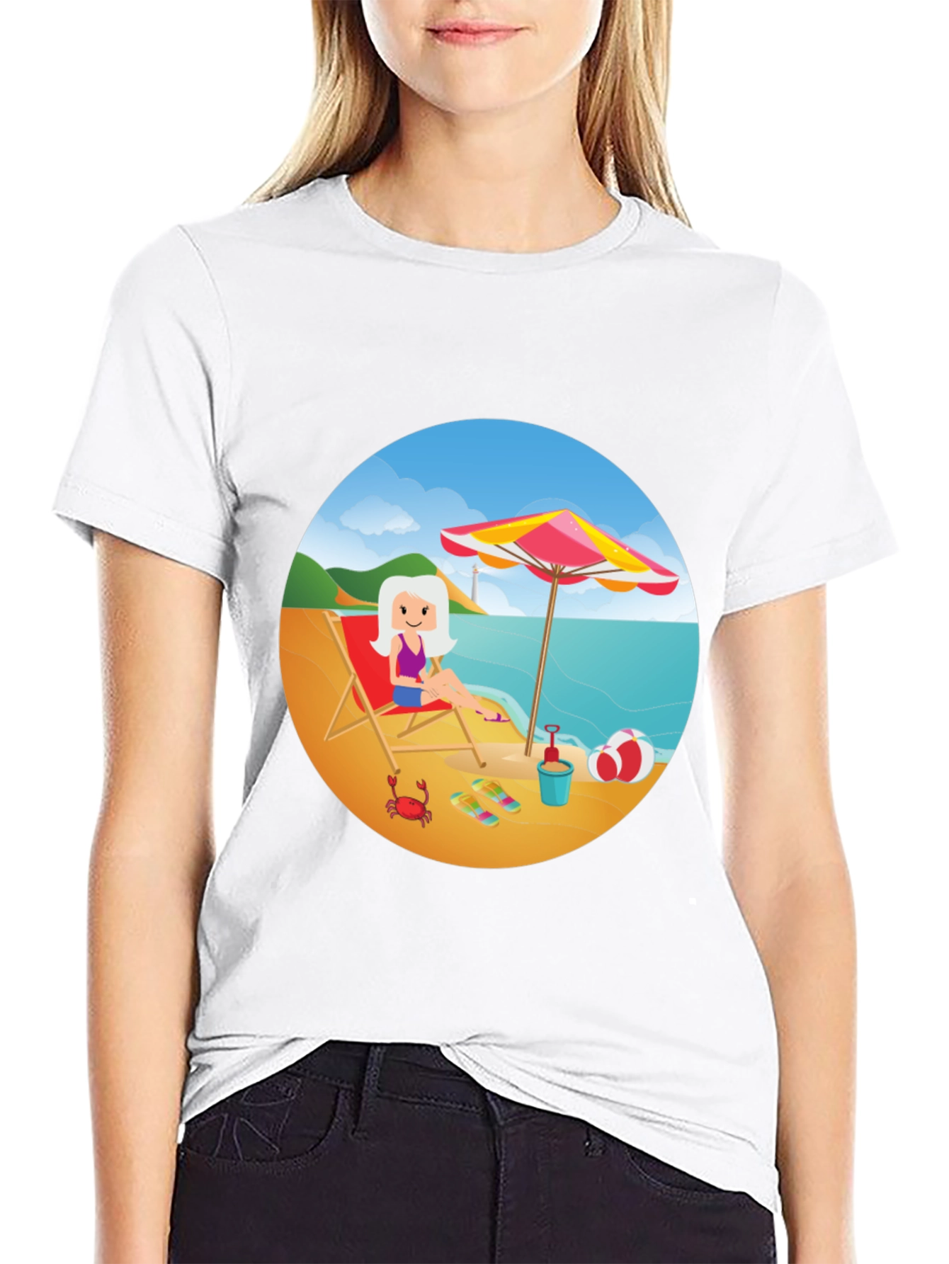 Beach Day Graphic Tee - Relaxed Summer Style