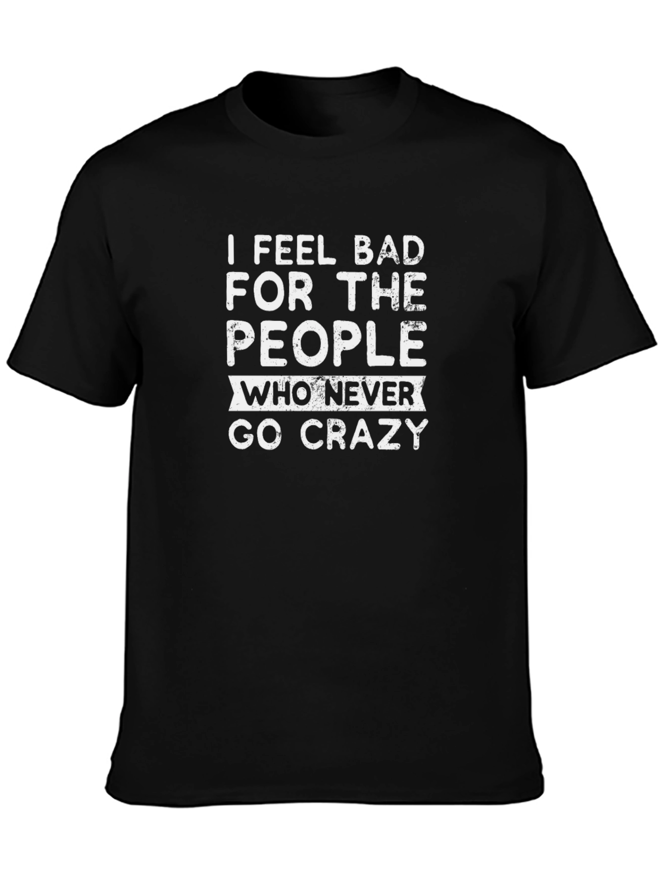 Crazy People Graphic Tee - Black Cotton T-Shirt