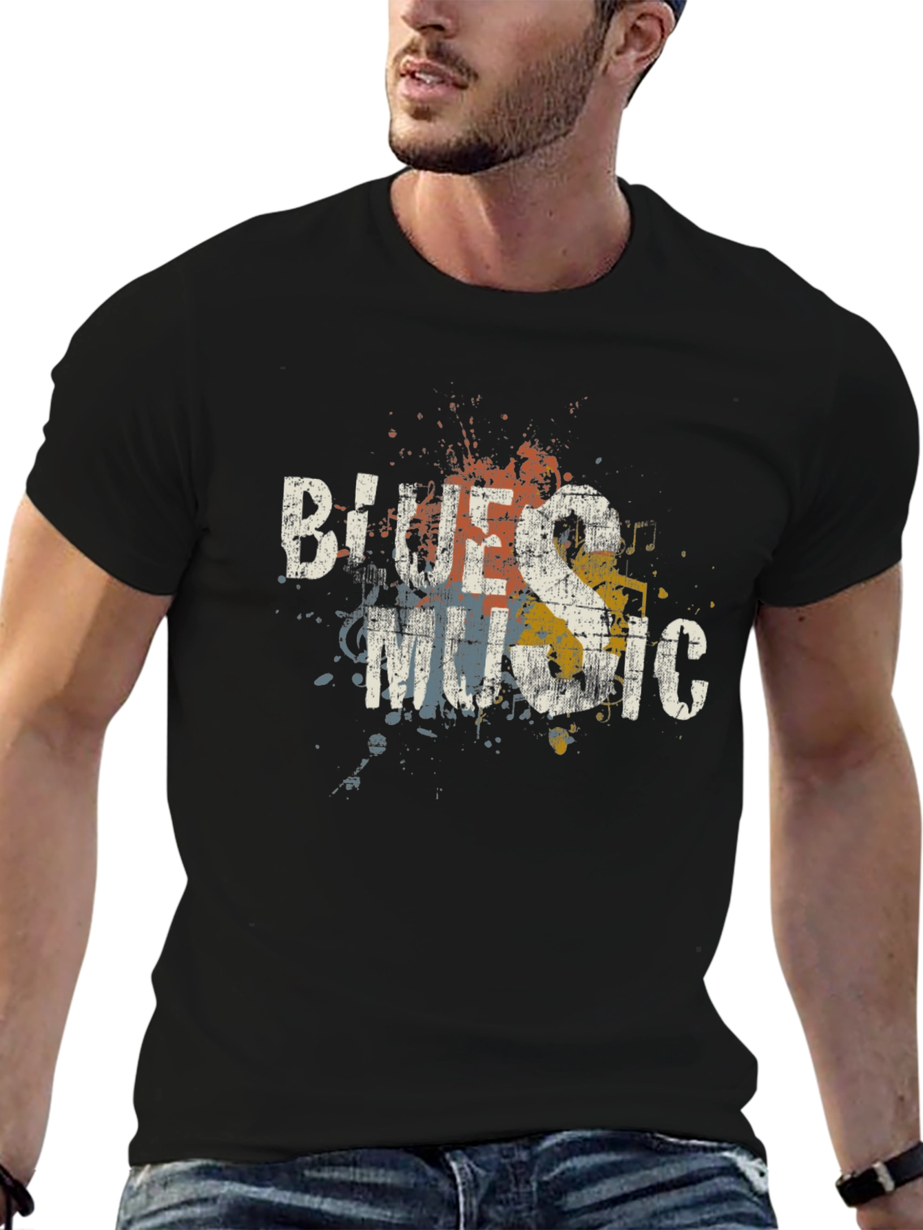 Blues Music Graphic T-Shirt - Stylish Cotton Tee