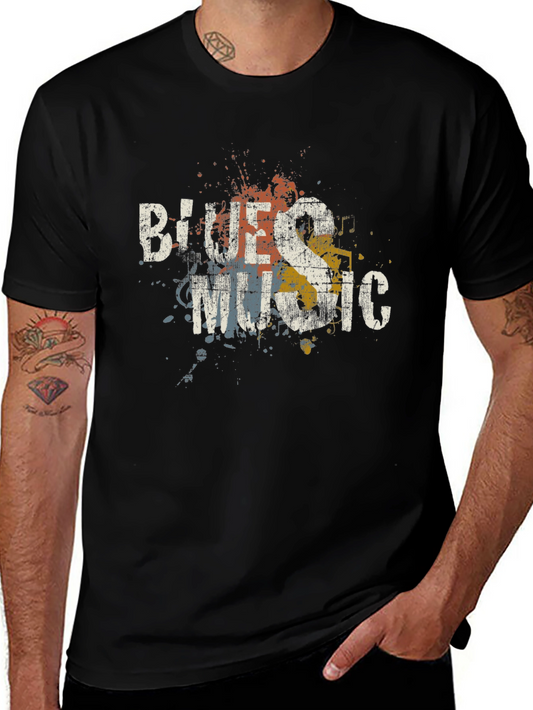 Blues Music Graphic T-Shirt - Stylish Cotton Tee