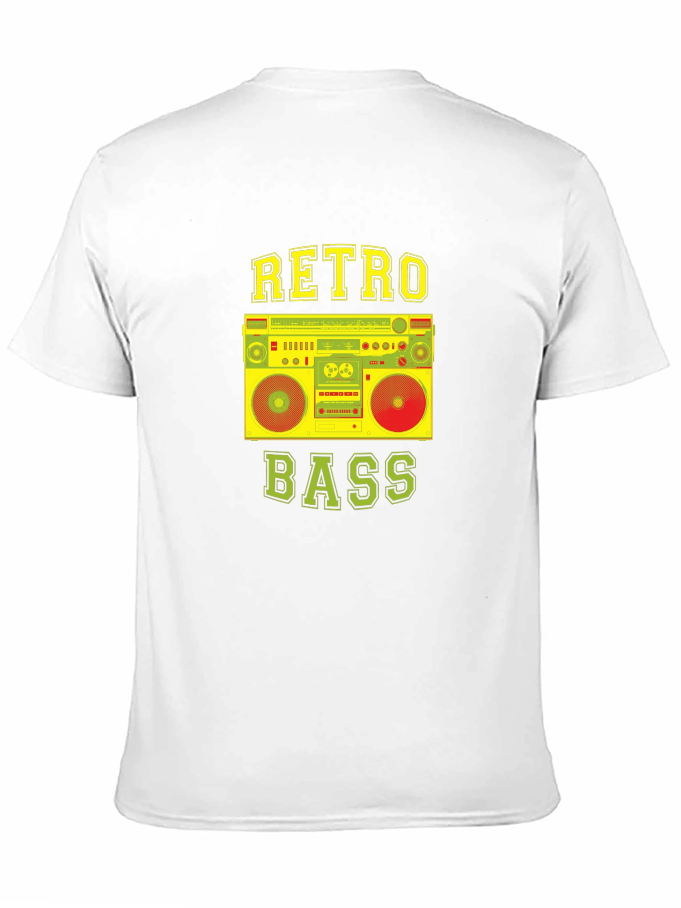 Retro Bass Boombox Graphic T-Shirt - Classic Music Style