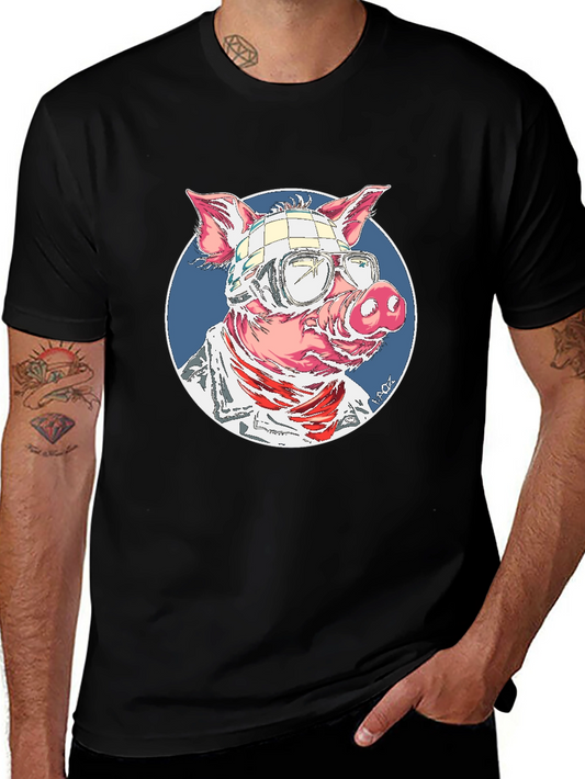 Pig with Glasses Graphic Tee - Cool & Quirky Design
