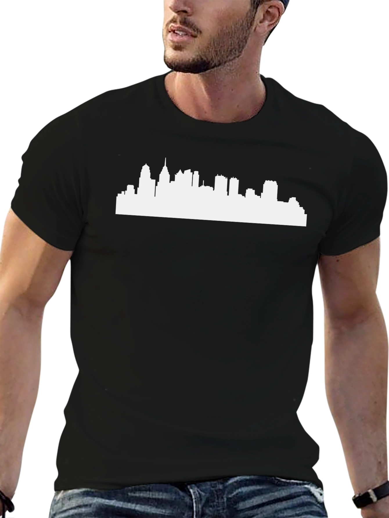 Cityscape Graphic Tee - Black