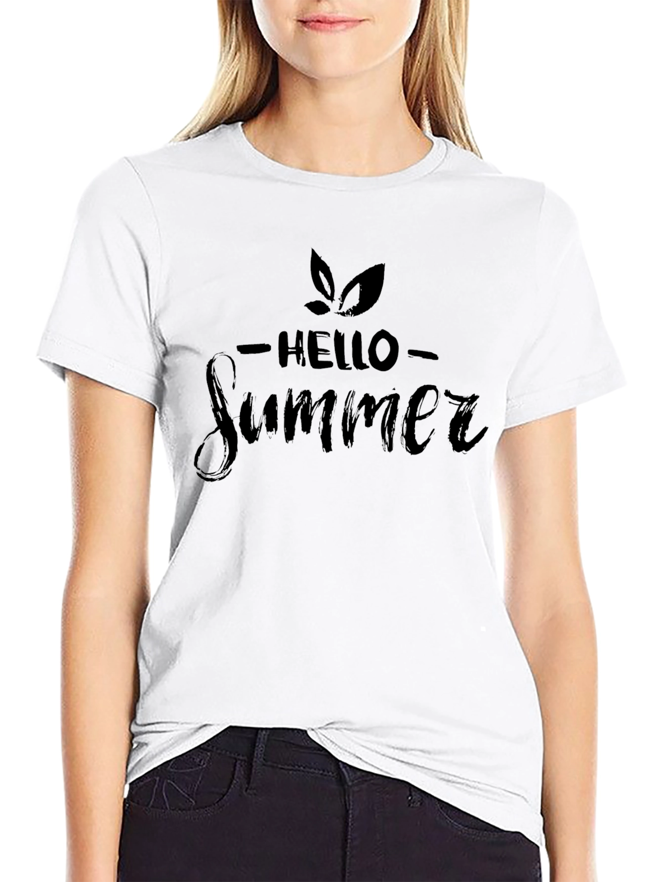Hello Summer Black T-Shirt