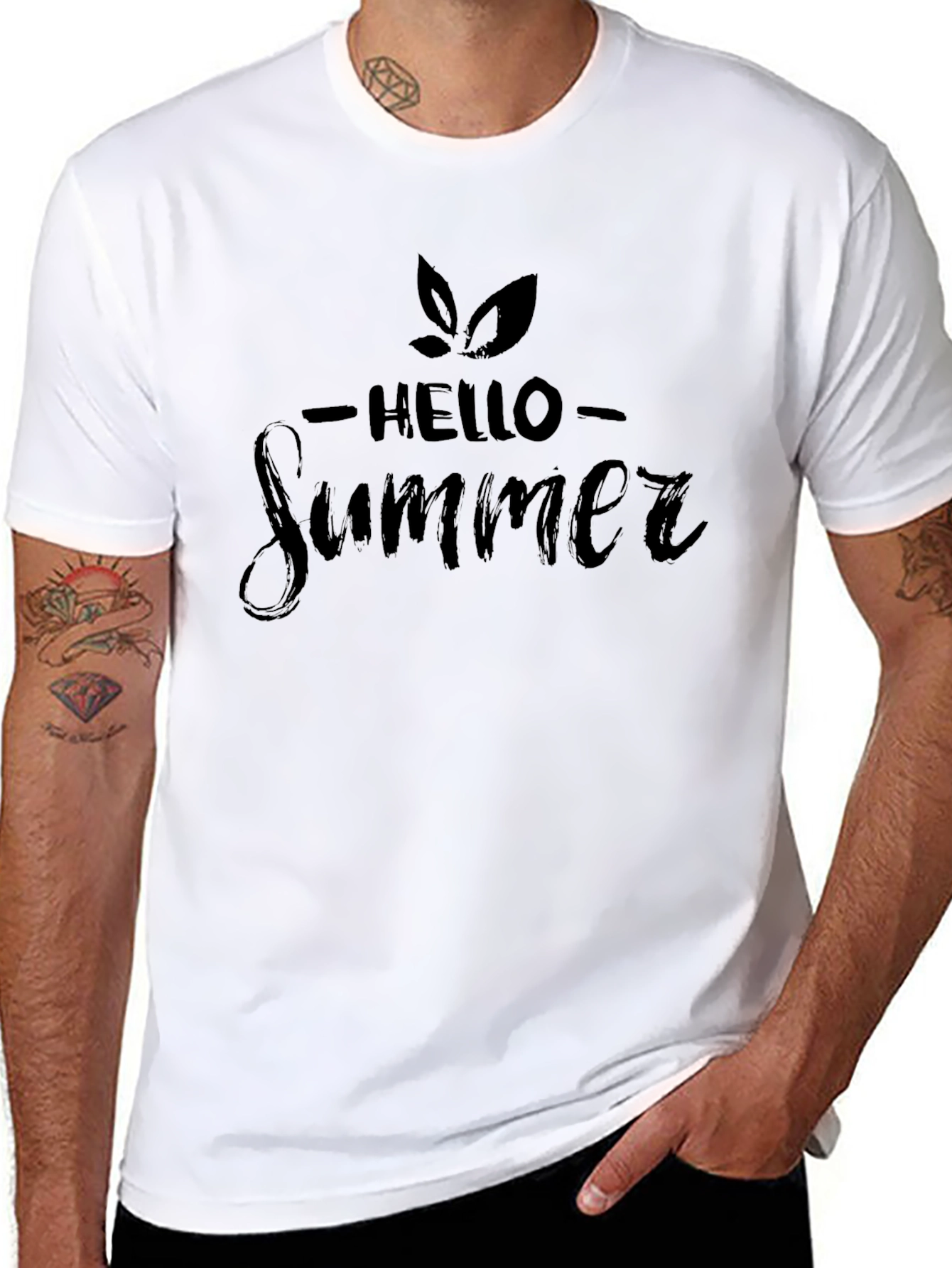 Hello Summer Black T-Shirt