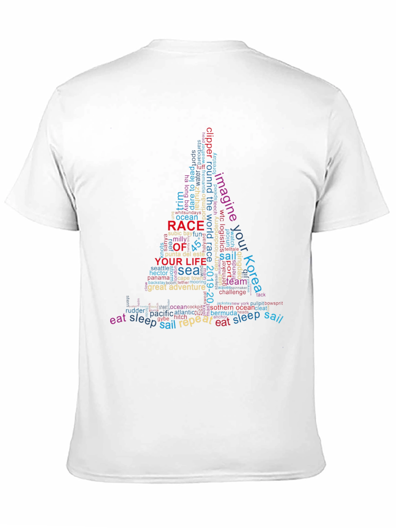 Sailing Word Art Graphic T-Shirt - Adventure Tee