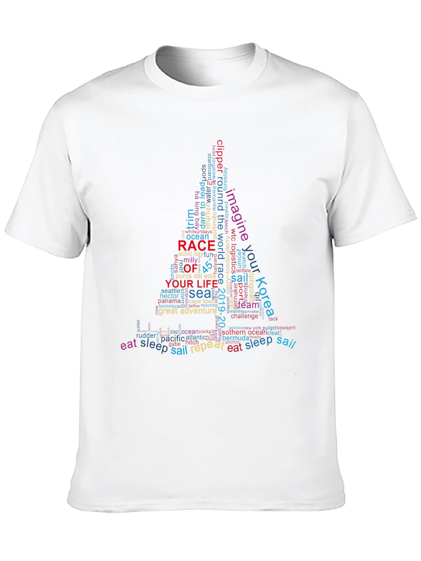 Sailing Word Art Graphic T-Shirt - Adventure Tee