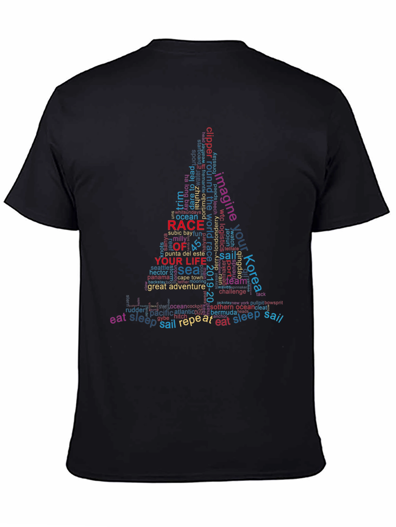 Sailing Word Art Graphic T-Shirt - Adventure Tee