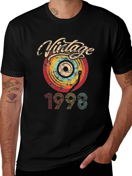 Vintage 1998 Record Player Graphic T-Shirt