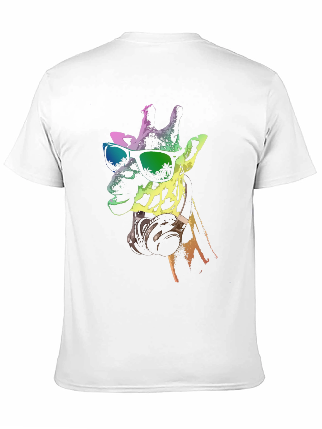 Cool Giraffe Graphic Tee - Music Lover Shirt