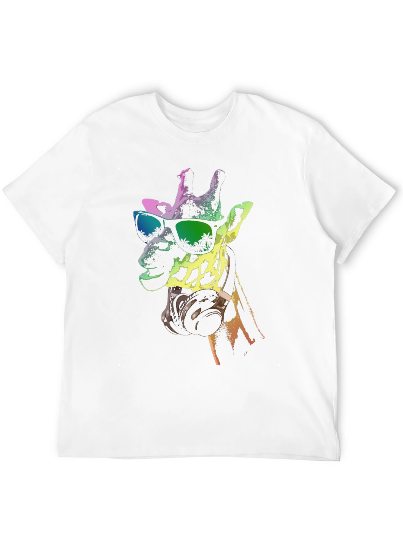 Cool Giraffe Graphic Tee - Music Lover Shirt