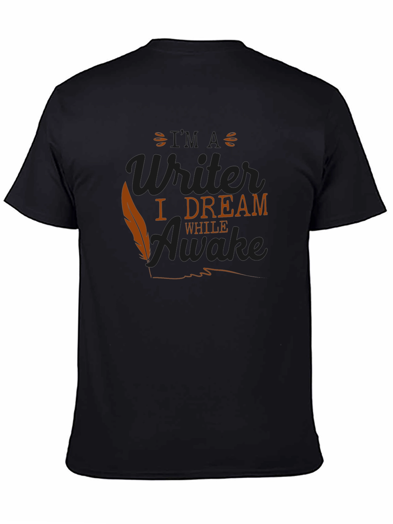 Writer Dreamer Graphic Tee - Black Cotton T-Shirt