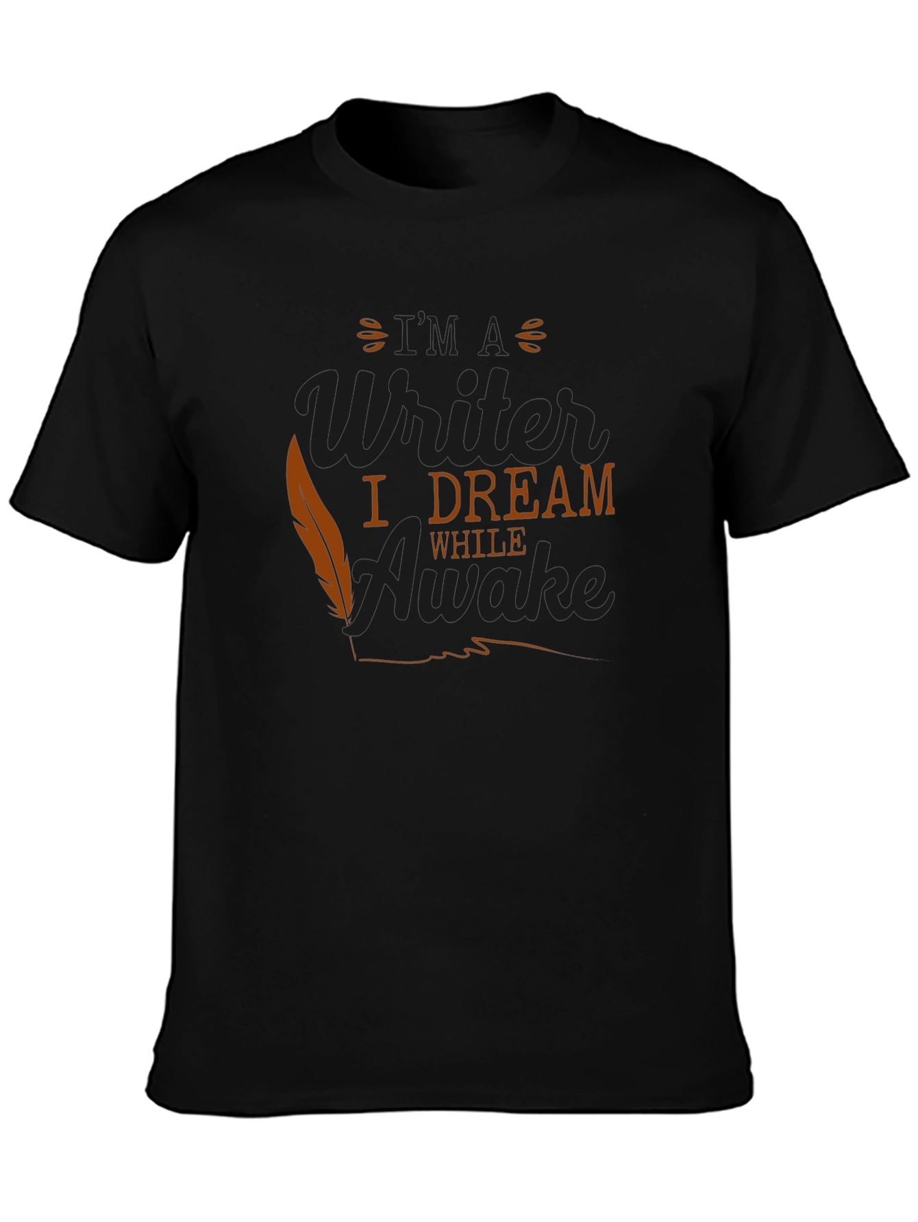 Writer Dreamer Graphic Tee - Black Cotton T-Shirt