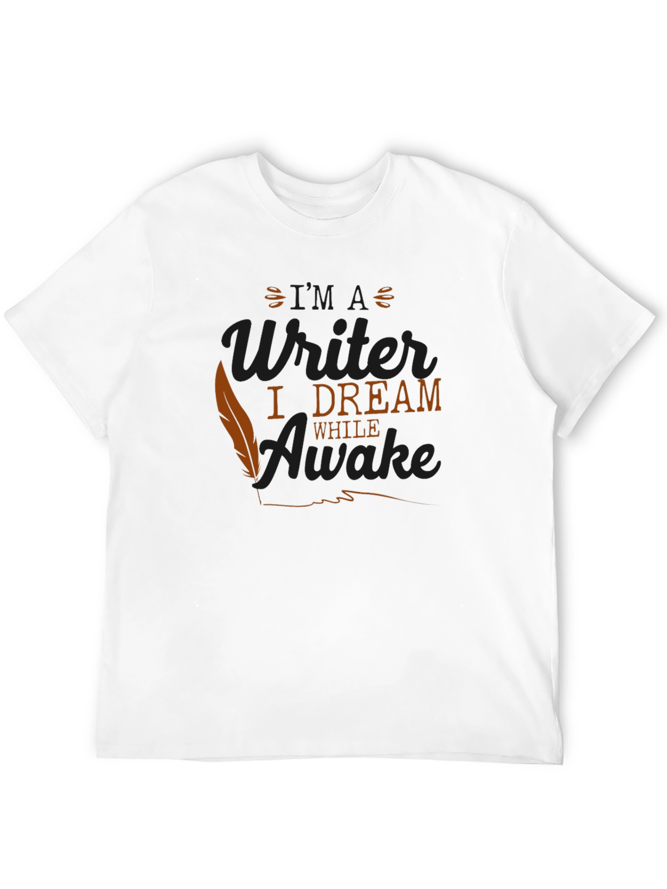 Writer Dreamer Graphic Tee - Black Cotton T-Shirt