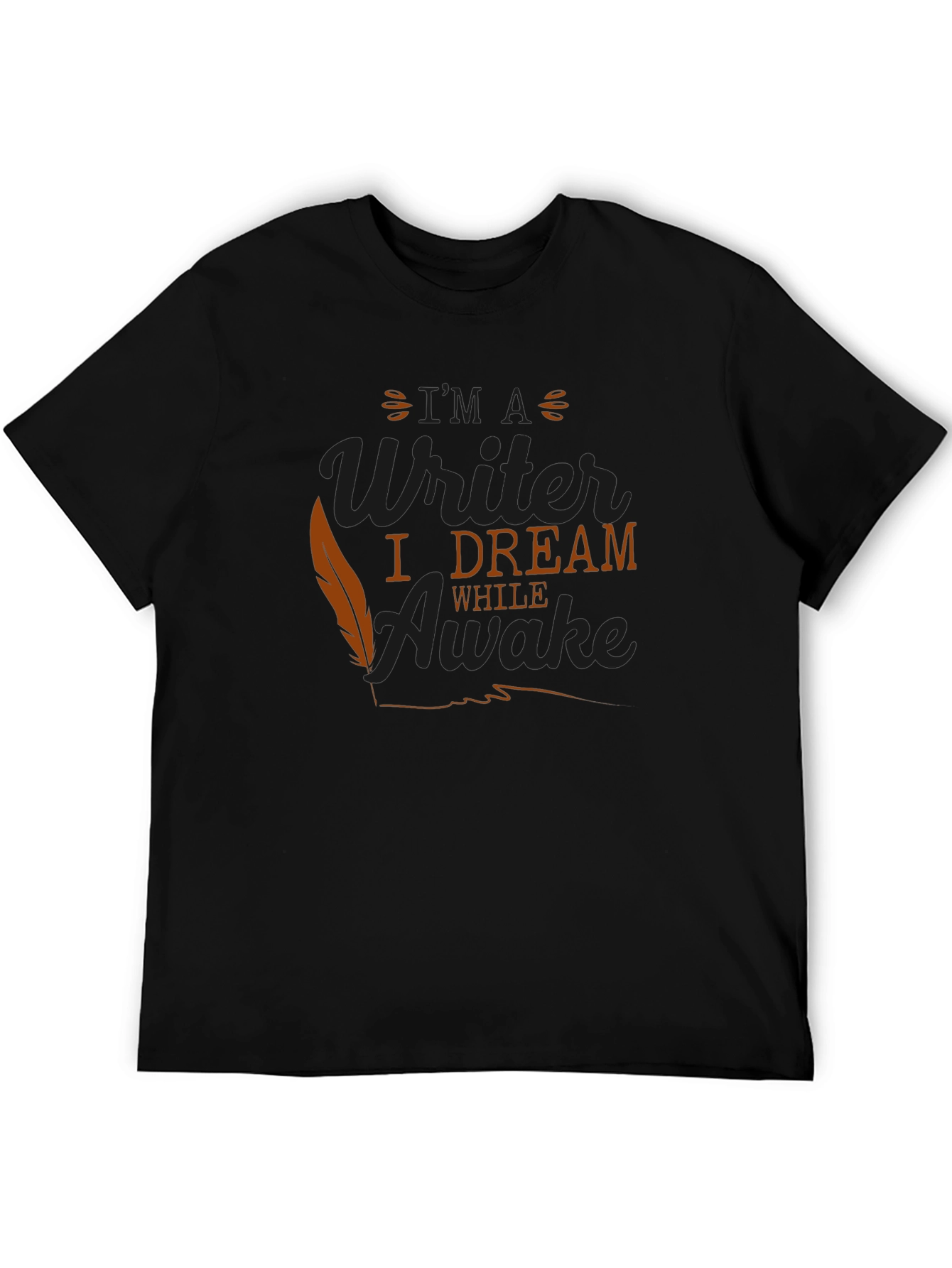 Writer Dreamer Graphic Tee - Black Cotton T-Shirt