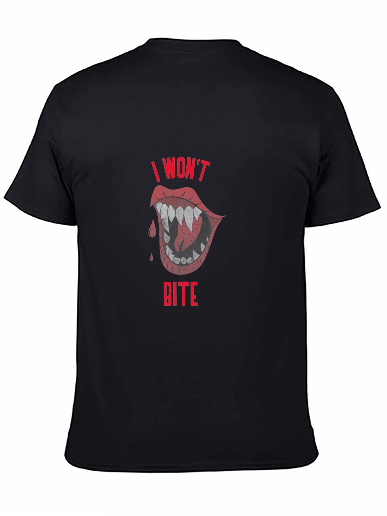 I Wont Bite T-Shirt - Vampire Lips Graphic Tee