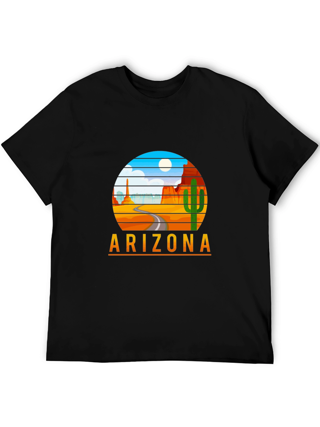 Arizona Desert Scene Graphic Tee - Retro Style