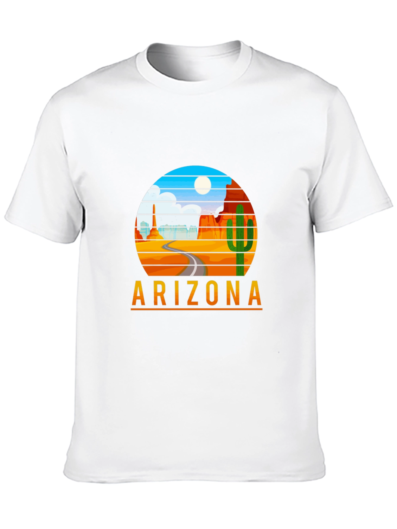 Arizona Desert Scene Graphic Tee - Retro Style