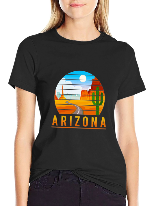 Arizona Desert Scene Graphic Tee - Retro Style